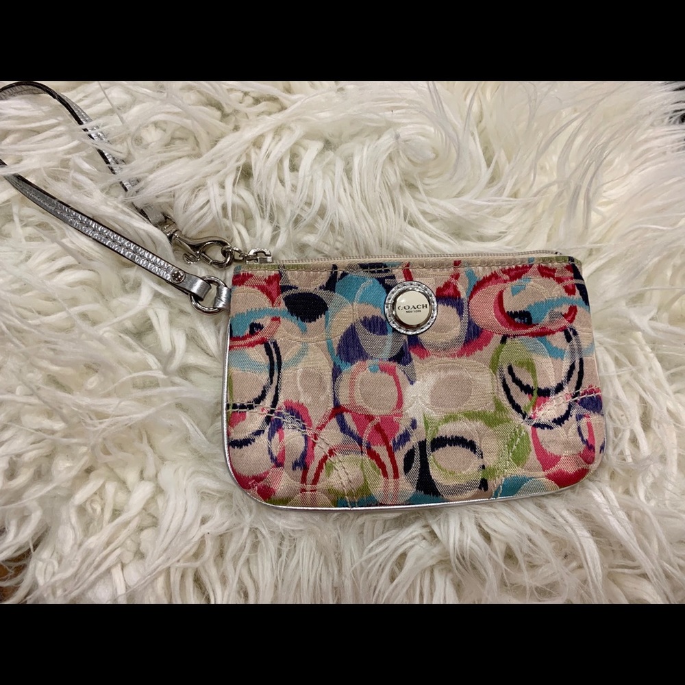Colorful Coach Wristlet  🌸